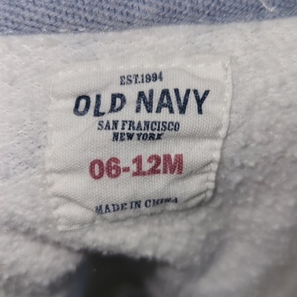 Old Navy Airplane Full Zip Hoodie 6-12 Months - Picture 3 of 3